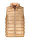 Women's Puffer Jacket Waterproof and Windproof for Spring or Autumn with Hood Gold