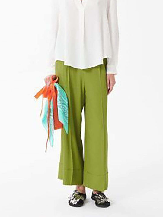 Beatrice Women's Fabric Trousers Green