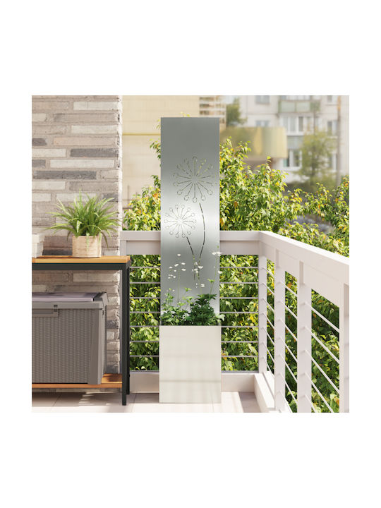 vidaXL Topf Metallisch Silver 32x140cm.