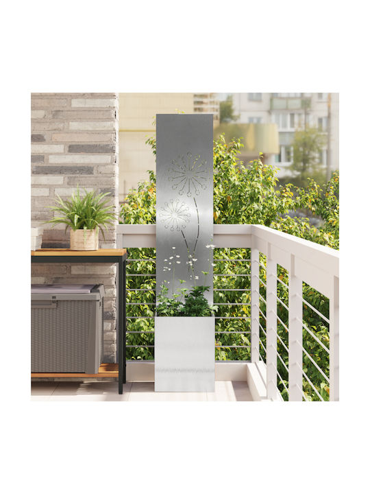 vidaXL Topf Metallisch Silver 32x140cm.