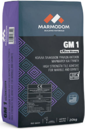 Marmodom Gm1 20kg/σακι Κόλλα Πλακιδίων Μαρμάρου & Γρανίτη C2t