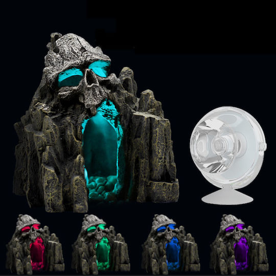 Epigasos Aquarium Decoration Skull Cave 5 Colors 11.5x12x13.5cm