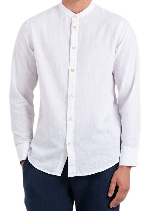 Vittorio Artist Long-sleeved Linen Shirt Stripe...