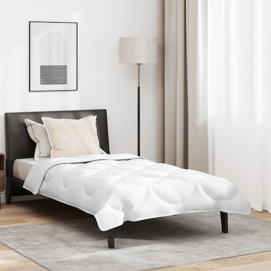 vidaXL Комплект Пухено Единично с Пълнеж Microfiber 135x200бр Бял 2бр
