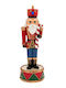 Iliadis Weihnachts-Nussknacker Rot aus Polyresin Höhe 30cm.