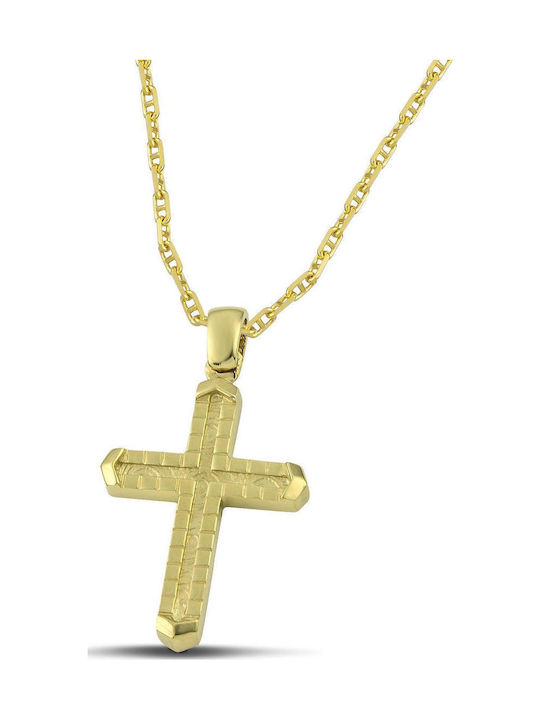 Themelidis Jewels Ανδρικός Χρυσός Σταυρός 14Κ μ...