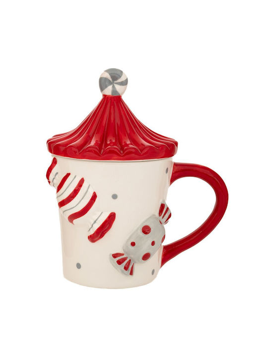 Iliadis Lid Christmas Mug Ceramic White L17xW14xD10.5cm.