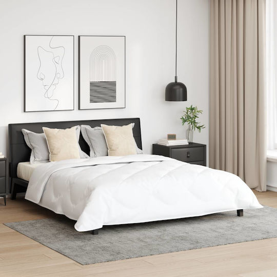 vidaXL Bettdecken-Set Doppelbett mit Microfiber-Füllung 200x220cm White 3Stück