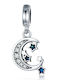 Charm Argint 925 Lună Stele