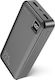 Forever TB-300L Power Bank 20000mAh 22.5W with 2 USB-A Ports and USB-C Port Power Delivery Black