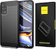Spacecase Carbon Silicone Black Back Cover (Realme 7 Pro)