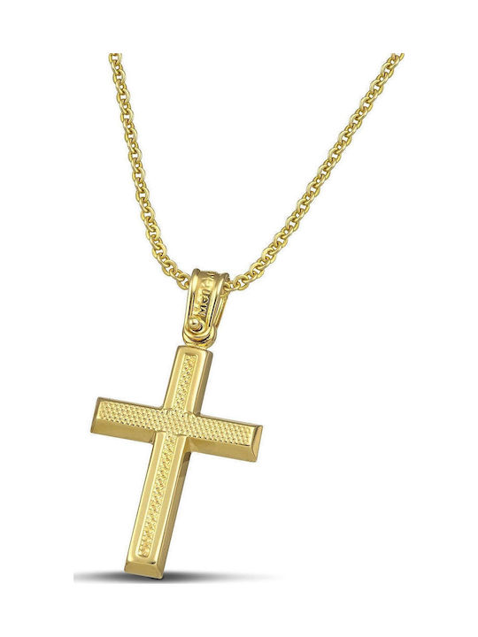 Themelidis Jewels Мъжки Златен Кръст 14K с Верижка