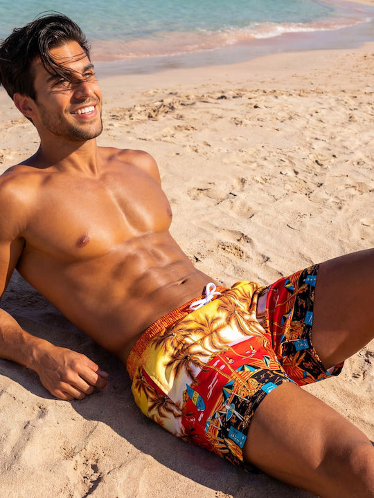 Sun Beach Men's Swimwear Shorts Orange