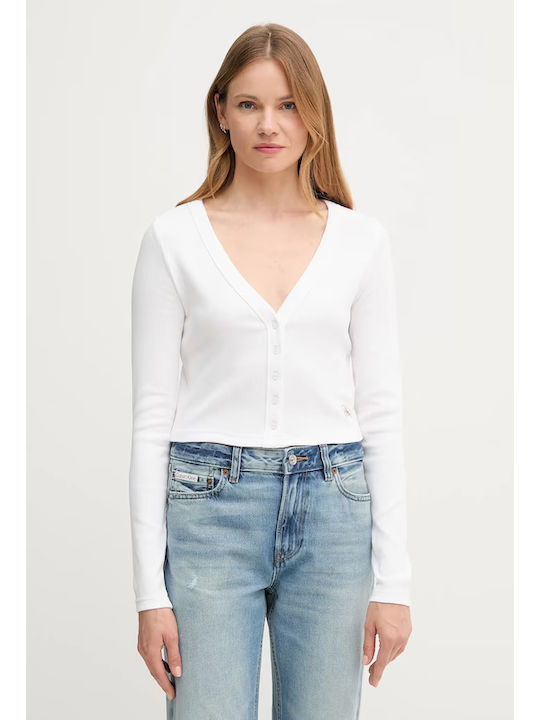 Calvin Klein Women's Knitted Cardigan White