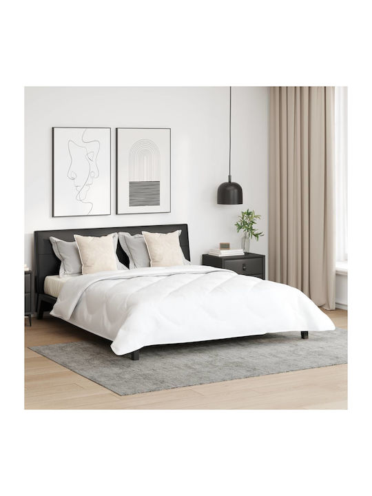 vidaXL Bettdecken-Set Doppelbett mit Microfiber-Füllung 200x200cm White 3Stück
