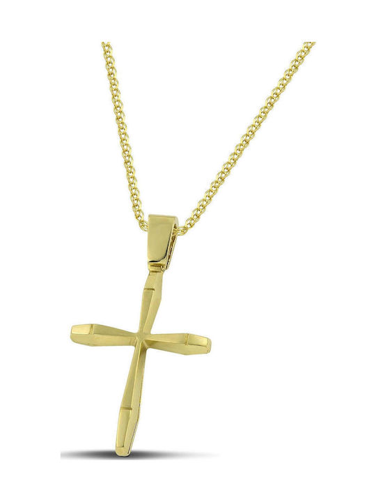 Themelidis Jewels Ανδρικός Χρυσός Σταυρός 14Κ μ...