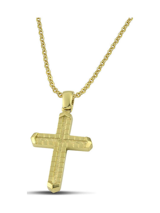 Themelidis Jewels Ανδρικός Χρυσός Σταυρός 14Κ μ...