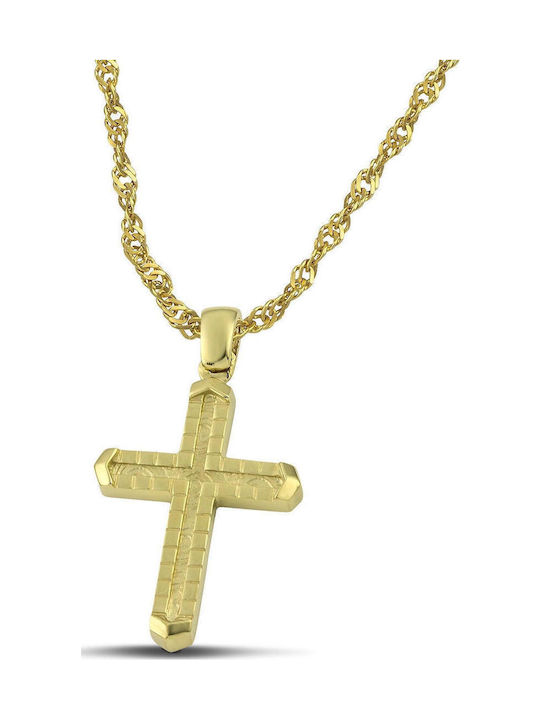 Themelidis Jewels Ανδρικός Χρυσός Σταυρός 14Κ μ...