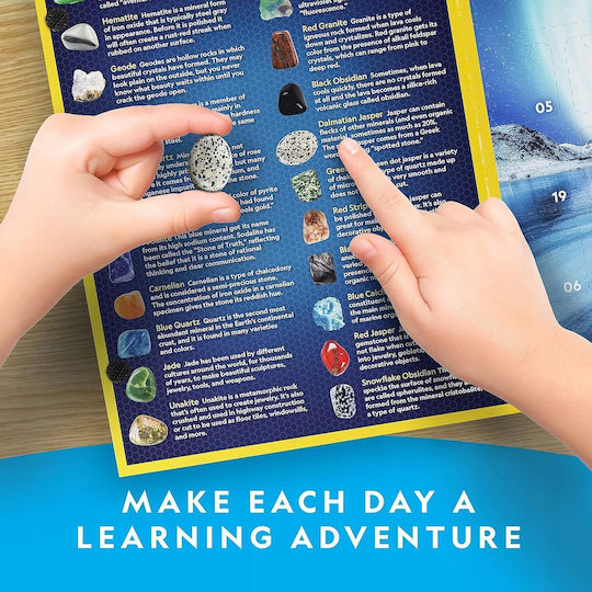 National Geographic Educational Christmas Calendar Set Discover Rocks Gemstones 24 Surprises