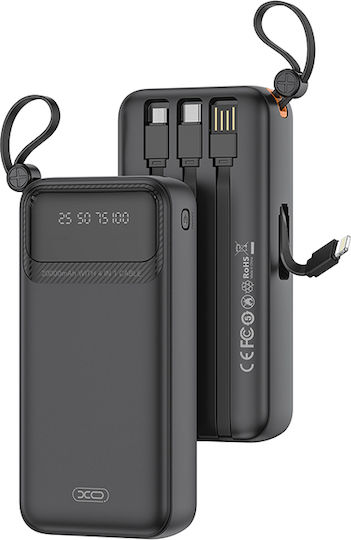 XO PR279 Power Bank 20000mAh 10W with 2 USB-A Ports and USB-C Port Black