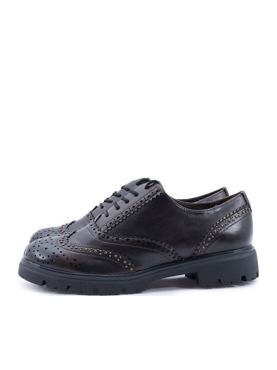 Marco Tozzi Damen Oxfords in Braun Farbe