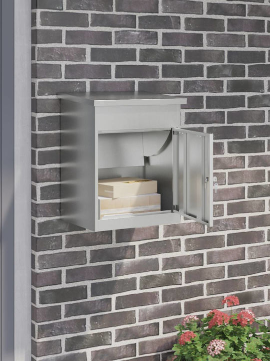 vidaXL Пощенска Кутия За Открито Метална В Черен Цвят 44x35x59см