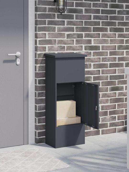 vidaXL Cutie Poștală Pentru Exterior Din Inox Gri 44.5x29x110.5cm