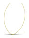 Themelidis Jewels Ανδρική Ασημένια Αλυσίδα Λαιμού Στριφτή Επιχρυσωμένη Λεπτή Πάχους 1.5mm και Μήκους 55cm