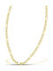 Themelidis Jewels Silver Chain Neck Gold-plated Thin Thickness 4mm and Length 45cm
