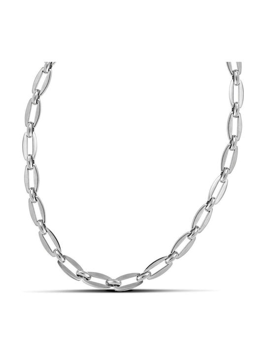 Themelidis Jewels Chain Neck made of Steel Wide...