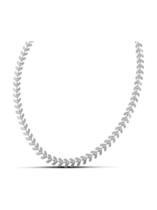 Themelidis Jewels Chain Neck made of Stainless Steel Wide Thickness 6mm and Length 65cm