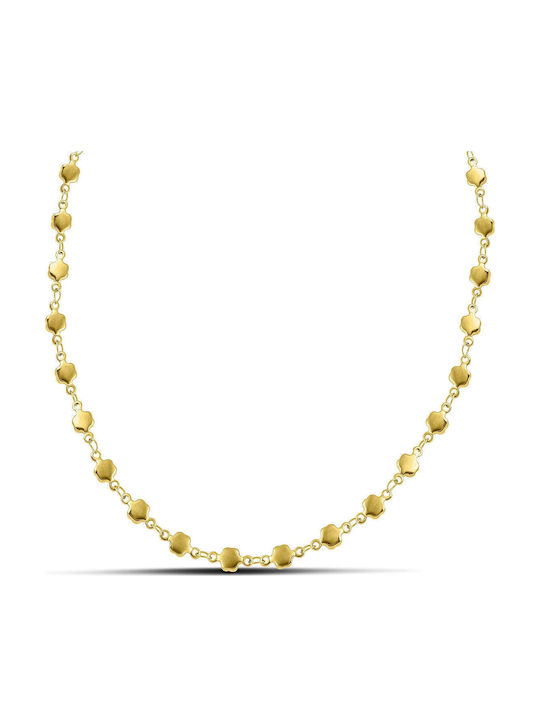 Themelidis Jewels Γυναικεία Αλυσίδα Λαιμού από Ανοξείδωτο Ατσάλι Επιχρυσωμένη Λεπτή Πάχους 4.8mm και Μήκους 75cm