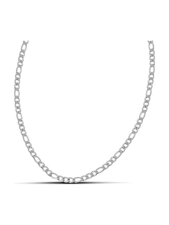 Themelidis Jewels Chain Neck made of Stainless Steel Thin Thickness 3.5mm and Length 75cm