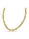 Themelidis Jewels Ανδρική Αλυσίδα Λαιμού από Ατσάλι Επιχρυσωμένη Φαρδιά Πάχους 6.8mm και Μήκους 75cm