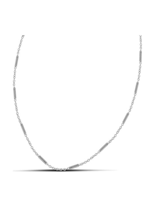 Themelidis Jewels Chain Neck made of Stainless Steel Thin Thickness 1.9mm and Length 45cm