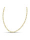 Themelidis Jewels Chain Neck made of Stainless Steel Gold-plated Thin Thickness 3.8mm and Length 45cm