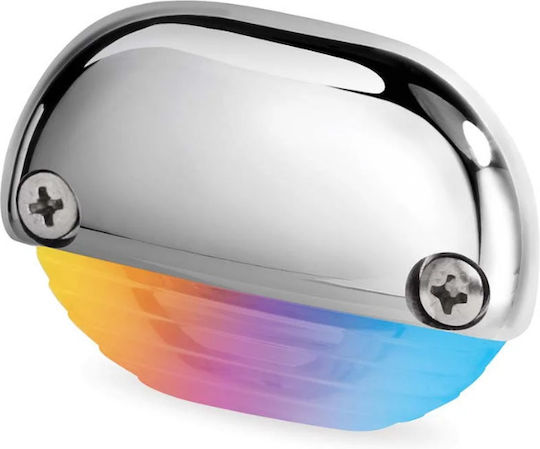 Apelo RGB Markierungsleuchte Chrom Edelstahl Abdeckung Multivolt Ip67