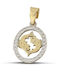 Themelidis Jewels Pisces Zodiac Sign Charm in White Gold 9K with Zircon
