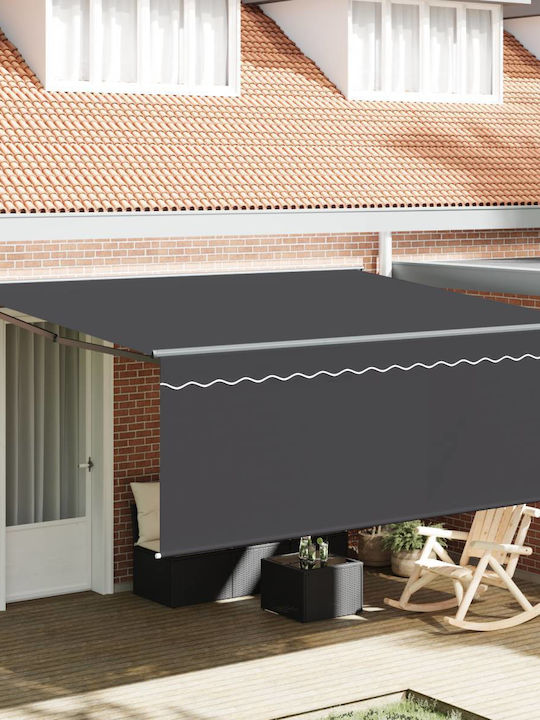 vidaXL Τέντα Βεράντας Γκρι 4x3m