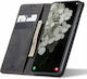 Spacecase Портмоне Кожено / Силиконово Черно Калъф За Мобилни Телефони Galaxy S22 5G