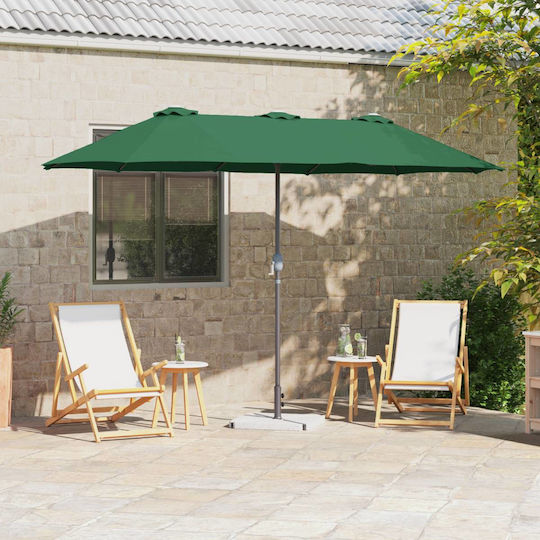 Aluminium Garten- und Terrassen-Sonnenschirm Grüne 3,8x1,96xHöhe 2,35 m