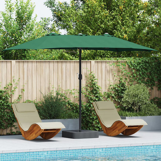 Aluminium Garten- und Terrassen-Sonnenschirm Grüne 3,85x2,09xHöhe 2,44m