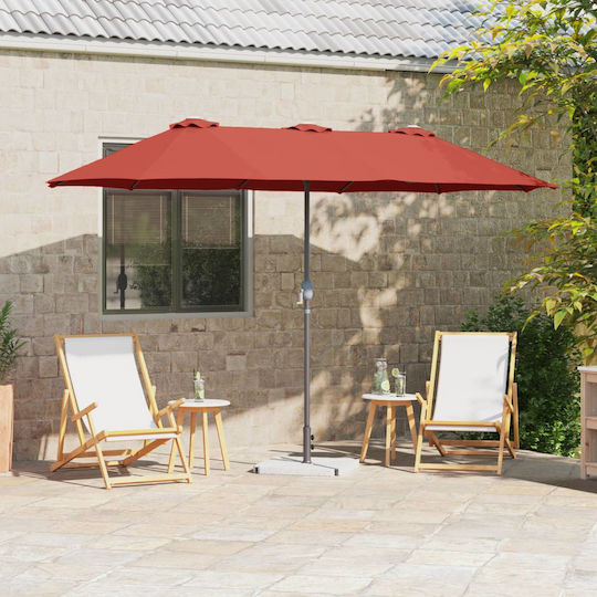 Aluminum Garden Parasol Orange 3.8x1.96xHeight 2.35m