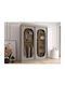 Hartford 519 Δίφυλλη Ντουλάπα Συρόμενη Κασμίρι 150x62x200cm