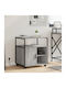 Office Storage Cabinet Grey Sonoma L60xW46xH67cm