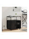 Cabinet de Birou Metalic Black Oak 60x46x67cm