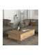 Rectangular Central Coffee Table roy Wooden with Lifting Mechanism Sepet Oak L121xW69xH40cm