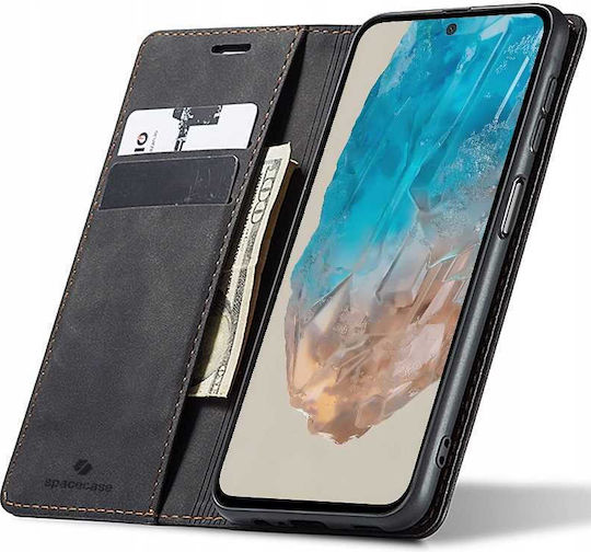 Spacecase Портмоне Кожен / Силиконов Черен Samsung Galaxy M35 5G