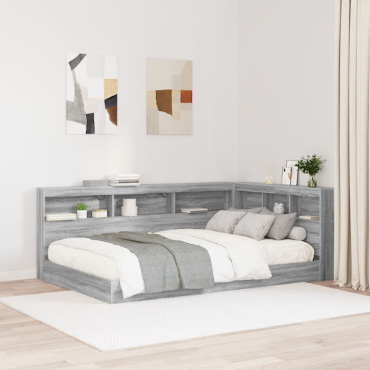 vidaXL Wooden Bed Headboard Gray Sonoma 217.5x76.5cm