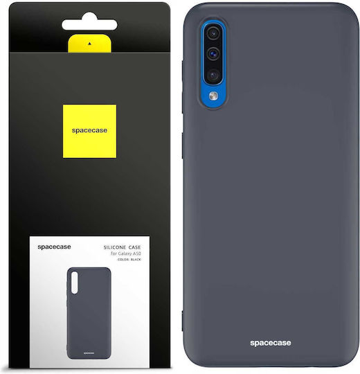 Spacecase Back Cover Σιλικόνης Μαύρο (Galaxy A50)